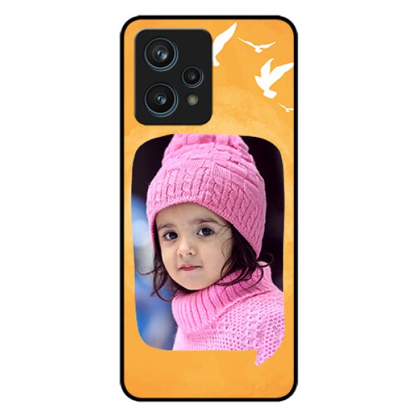 Realme 9 Pro Plus 5G Personalized Glass Phone Case - Water Color Design with Bird Icons Realme 9 Pro Plus 5G Personalized Glass Phone Case - Water Color Design with Bird Icons