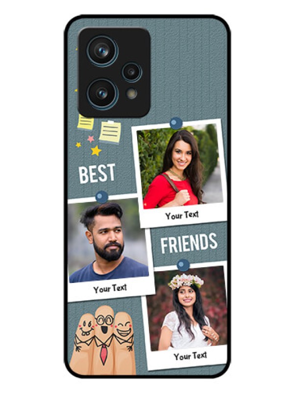 Custom Realme 9 Pro Plus 5G Personalized Glass Phone Case - Sticky Frames and Friendship Design