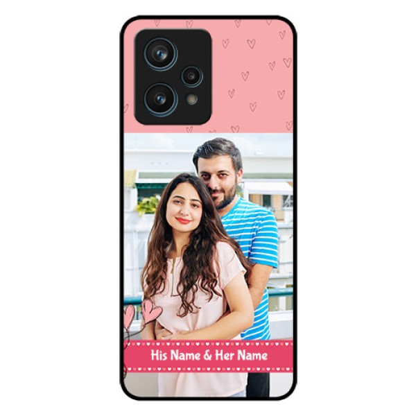 Realme 9 Pro Plus 5G Personalized Glass Phone Case - Love Design Peach Color Realme 9 Pro Plus 5G Personalized Glass Phone Case - Love Design Peach Color