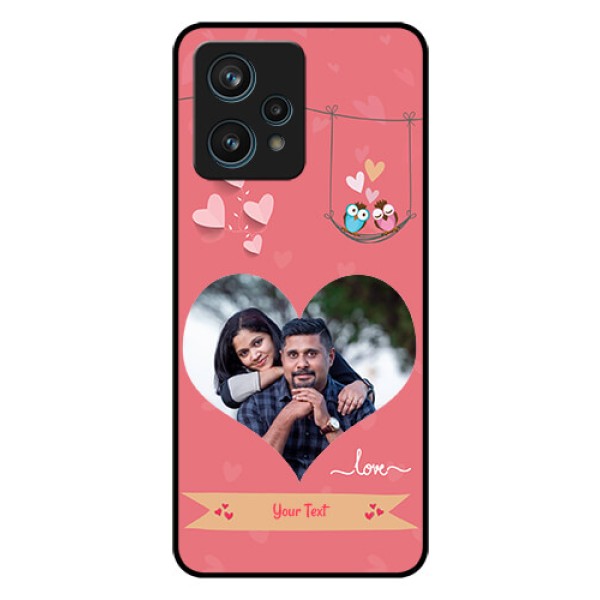 Realme 9 Pro Plus 5G Personalized Glass Phone Case - Peach Color Love Design Realme 9 Pro Plus 5G Personalized Glass Phone Case - Peach Color Love Design