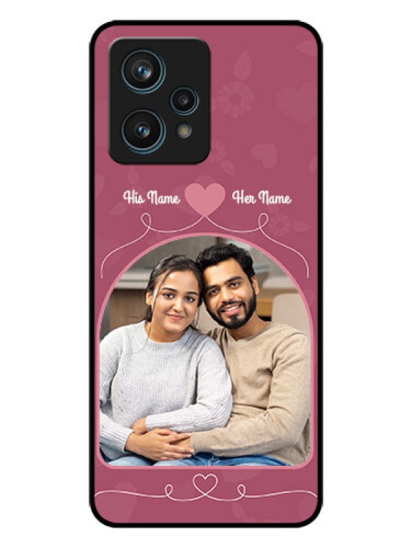 Custom Realme 9 Pro Plus 5G Photo Printing on Glass Case - Love Floral Design