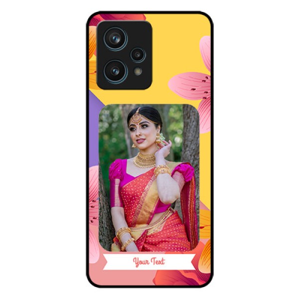 Realme 9 Pro Plus 5G Custom Glass Mobile Case - 3 Image With Vintage Floral Design Realme 9 Pro Plus 5G Custom Glass Mobile Case - 3 Image With Vintage Floral Design