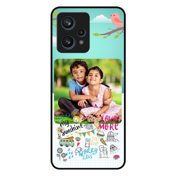 Realme 9 Pro Plus 5G Photo Printing on Glass Case - Doodle love Design