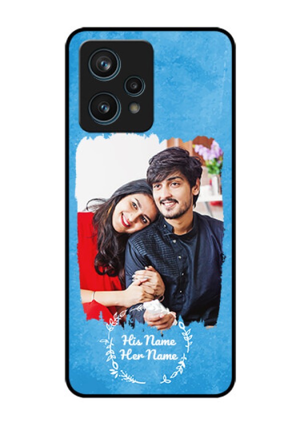 Realme 9 Pro Plus 5G Custom Glass Phone Case - Blue Color Vintage Design