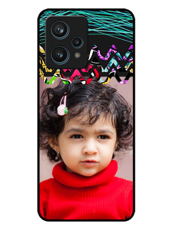 Custom Realme 9 Pro Plus 5G Personalized Glass Phone Case - Neon Abstract Design