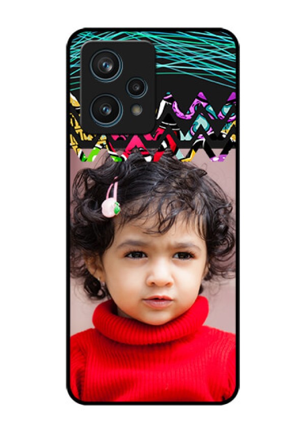 Realme 9 Pro Plus 5G Personalized Glass Phone Case - Neon Abstract Design
