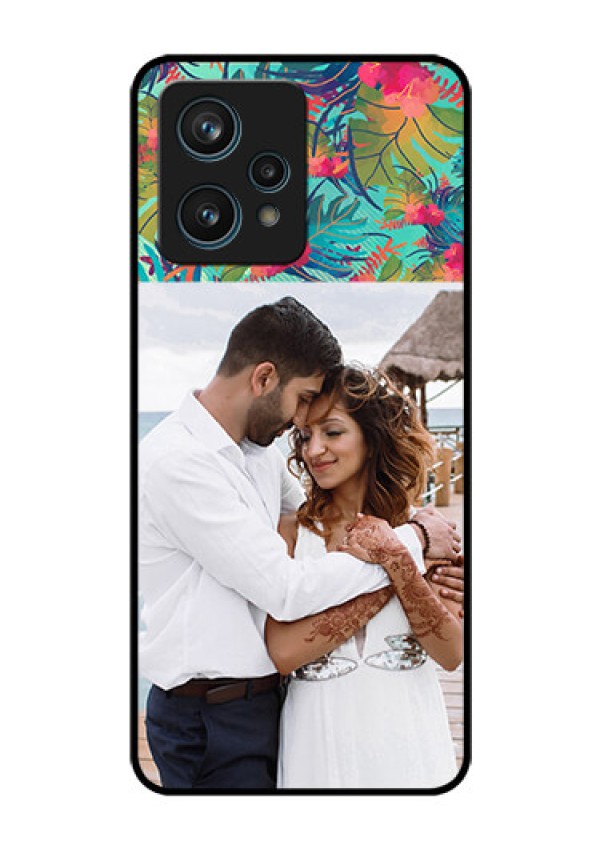 Realme 9 Pro Plus 5G Photo Printing on Glass Case - Watercolor Floral Design