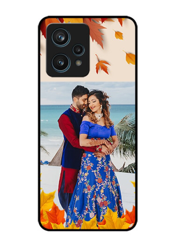 Realme 9 Pro Plus 5G Photo Printing on Glass Case - Autumn Maple Leaves Design