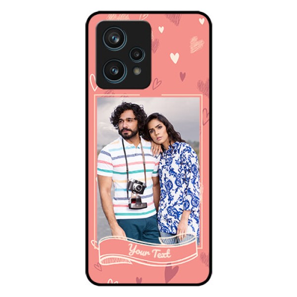 Realme 9 Pro Plus 5G Custom Glass Phone Case - Love doodle art Design
