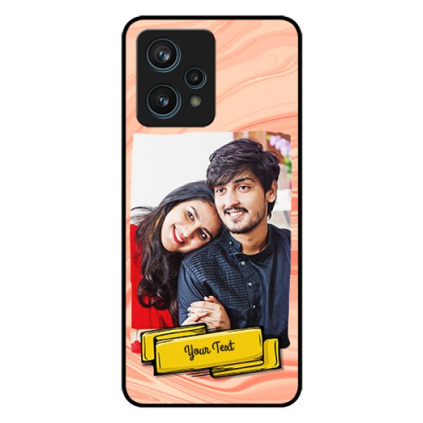 Realme 9 Pro Plus 5G Personalized Glass Phone Case - Marble Texture Design