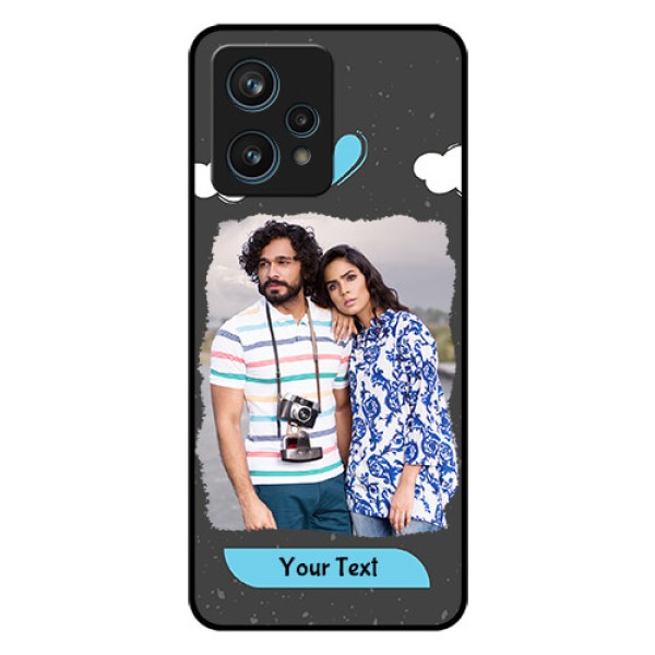 Realme 9 Pro Plus 5G Custom Glass Phone Case - Splashes with love doodles Design Realme 9 Pro Plus 5G Custom Glass Phone Case - Splashes with love doodles Design
