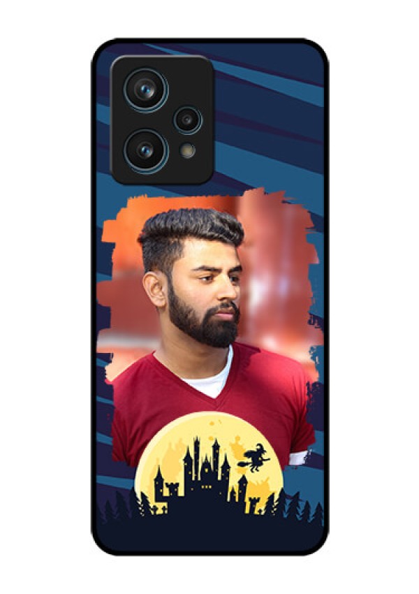 Realme 9 Pro Plus 5G Photo Printing on Glass Case - Halloween Witch Design