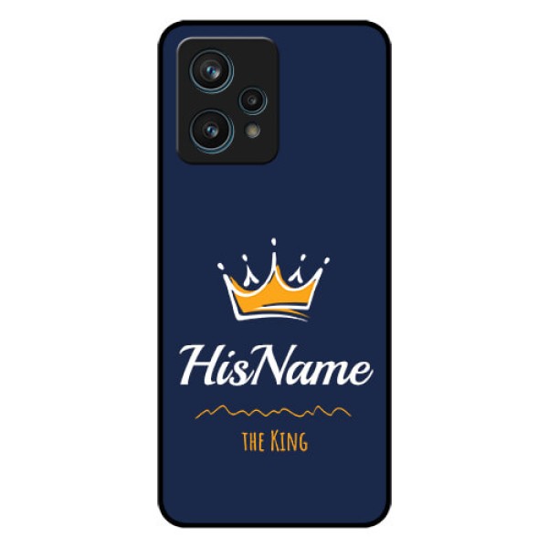 Realme 9 Pro Plus 5G Glass Phone Case King with Name