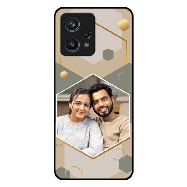 Realme 9 Pro Plus 5G Photo Printing on Glass Case - Stylish Hexagon Pattern Design Realme 9 Pro Plus 5G Photo Printing on Glass Case - Stylish Hexagon Pattern Design