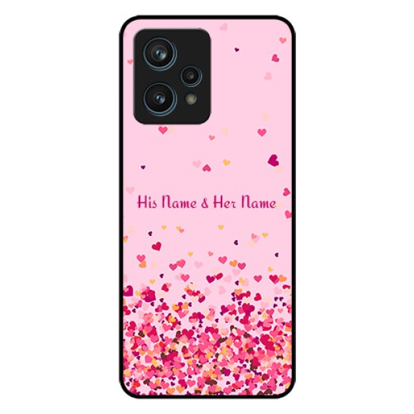 Realme 9 Pro Plus 5G Photo Printing on Glass Case - Floating Hearts Design