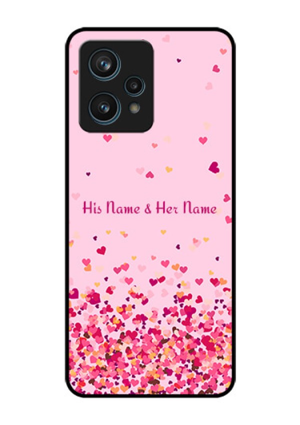 Realme 9 Pro Plus 5G Photo Printing on Glass Case - Floating Hearts Design