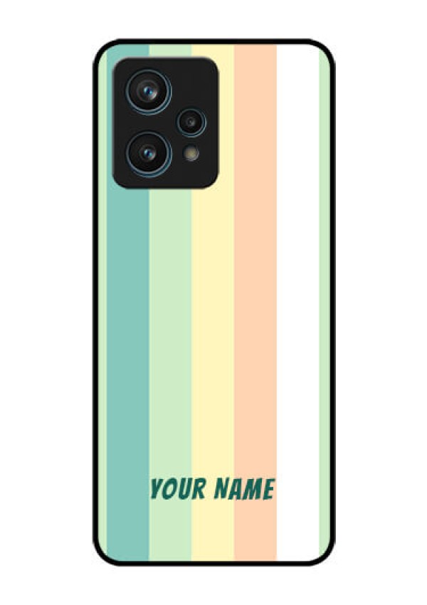 Realme 9 Pro Plus 5G Photo Printing on Glass Case - Multi-colour Stripes Design