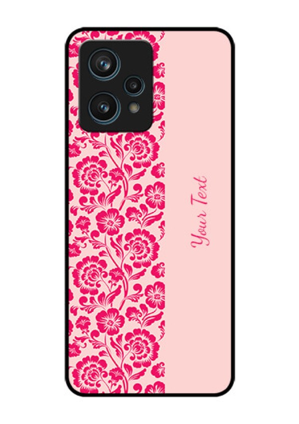 Realme 9 Pro Plus 5G Custom Glass Phone Case - Attractive Floral Pattern Design