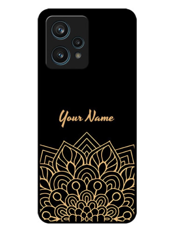Custom Realme 9 Pro Plus 5G Custom Glass Phone Case - Golden mandala Design