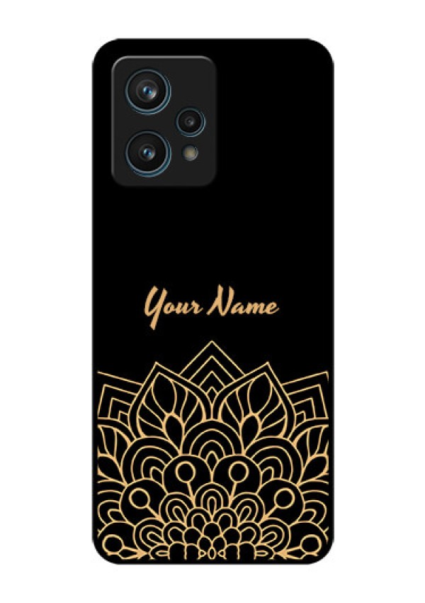 Realme 9 Pro Plus 5G Custom Glass Phone Case - Golden mandala Design