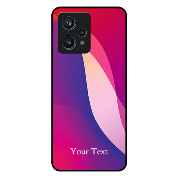 Realme 9 Pro Plus 5G Personalized Glass Phone Case - Digital abstract Overlap Design