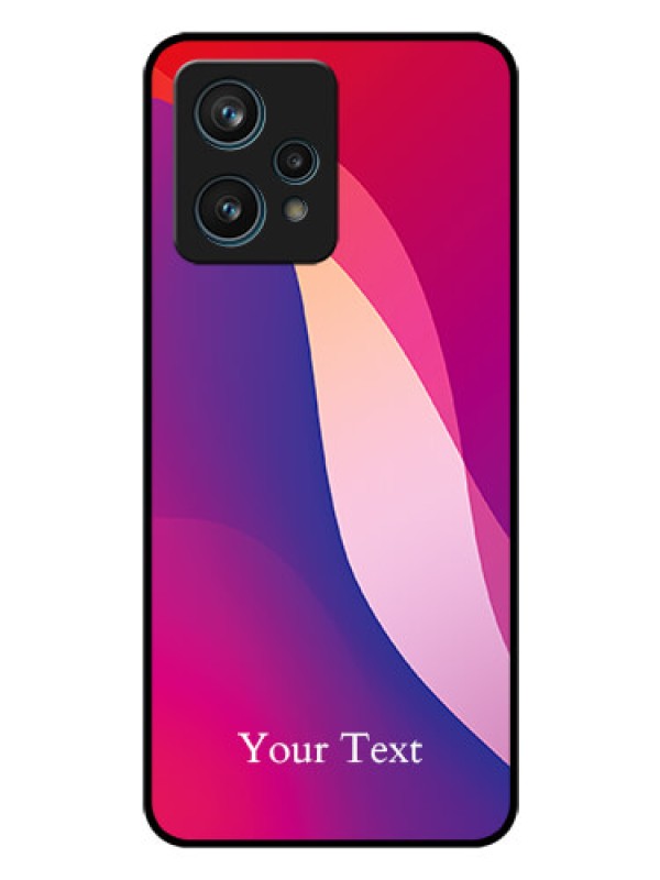 Custom Realme 9 Pro Plus 5G Personalized Glass Phone Case - Digital abstract Overlap Design