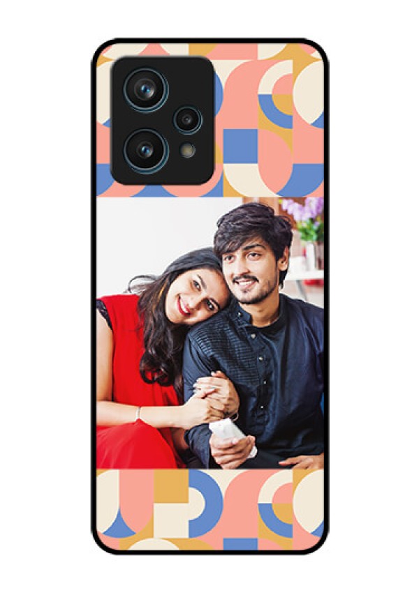 Realme 9 Pro Plus 5G Photo Printing on Glass Case - Semi-circle Maze Pattern Design