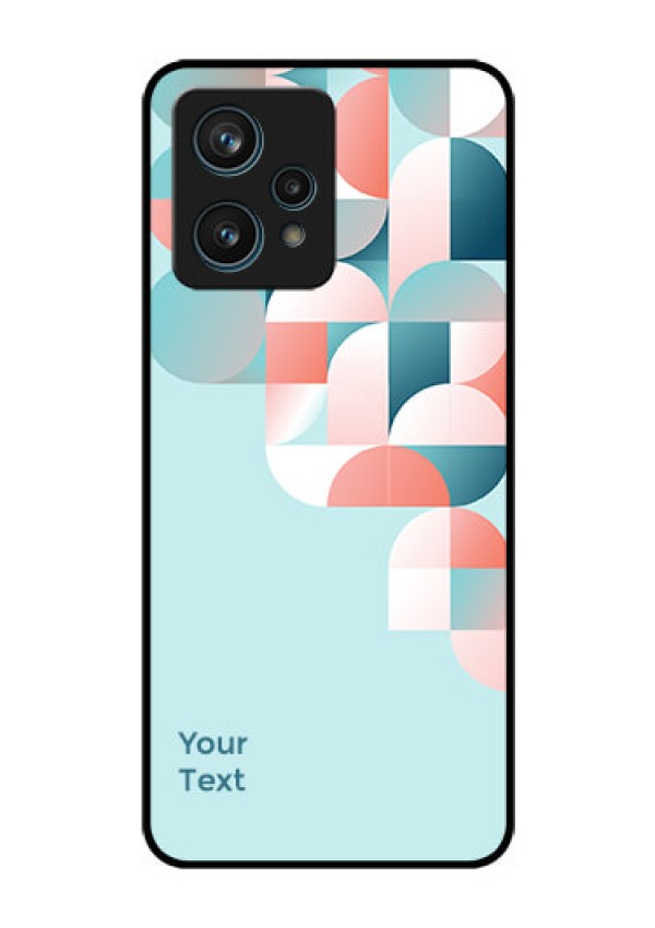Realme 9 Pro Plus 5G Custom Glass Phone Case - Stylish Semi-circle Pattern Design