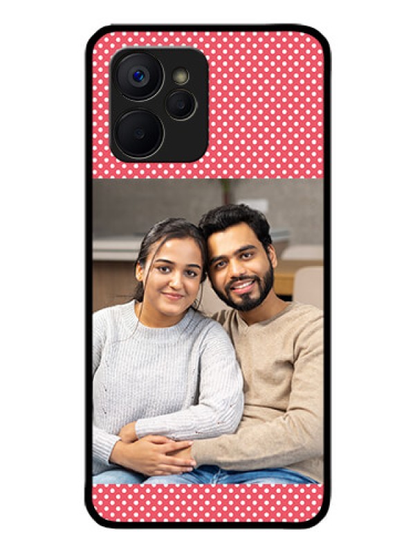 Custom Realme 9i 5G Custom Glass Phone Case - White Dotted Design