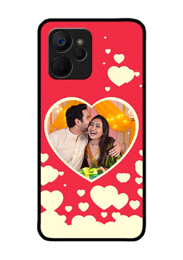 Realme 9i 5G Custom Glass Mobile Case - Love Symbols Phone Cover Design
