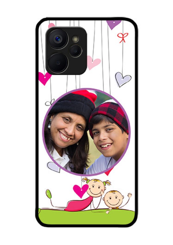 Realme 9i 5G Photo Printing on Glass Case - Cute Kids Phone Case Design