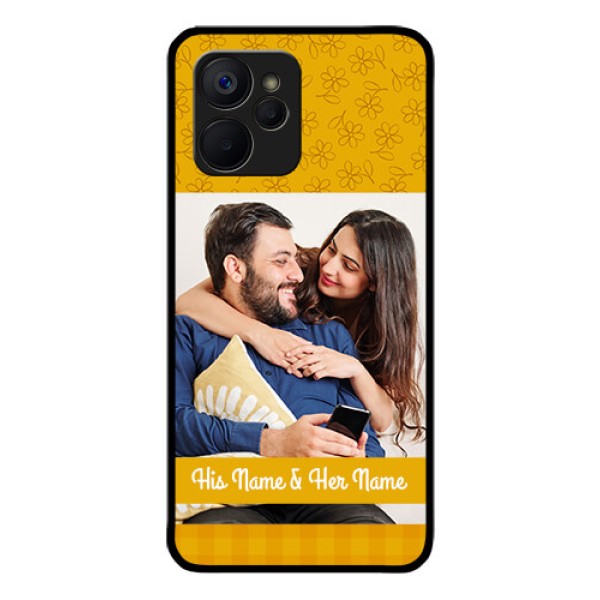 Realme 9i 5G Custom Glass Mobile Case - Yellow Floral Design