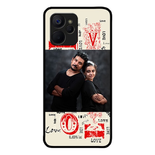 Realme 9i 5G Photo Printing on Glass Case - Trendy Love Design Case Realme 9i 5G Photo Printing on Glass Case - Trendy Love Design Case