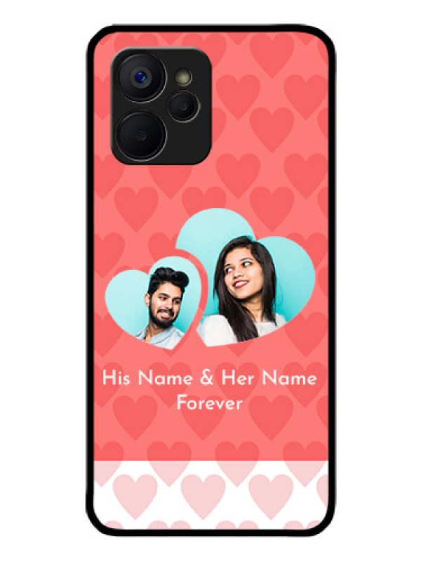 Custom Realme 9i 5G Personalized Glass Phone Case - Couple Pic Upload Design