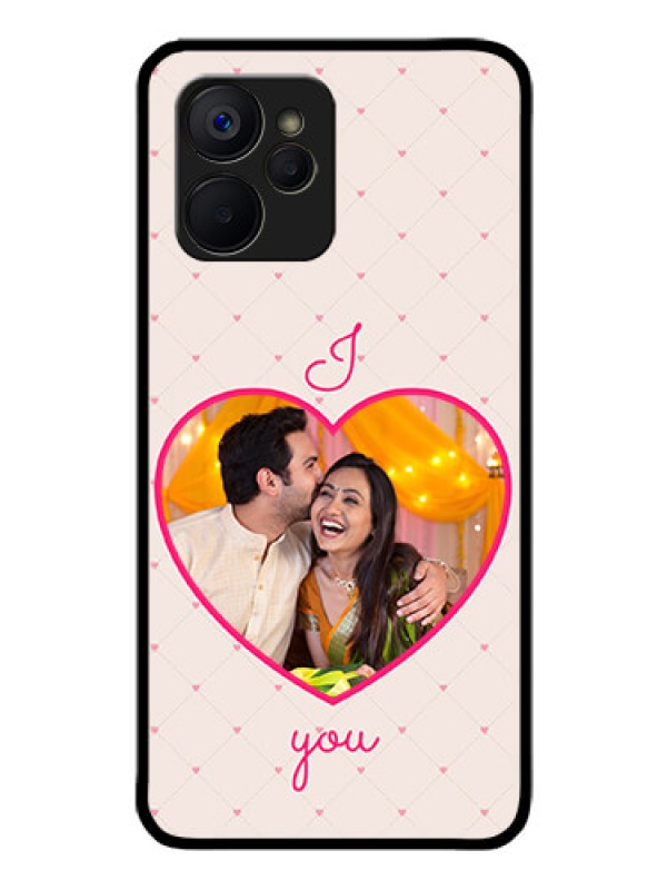 Custom Realme 9i 5G Custom Glass Mobile Case - Heart Shape Design