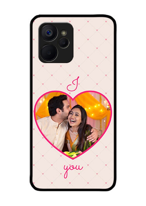 Realme 9i 5G Custom Glass Mobile Case - Heart Shape Design