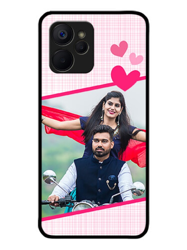 Custom Realme 9i 5G Custom Glass Phone Case - Love Shape Heart Design