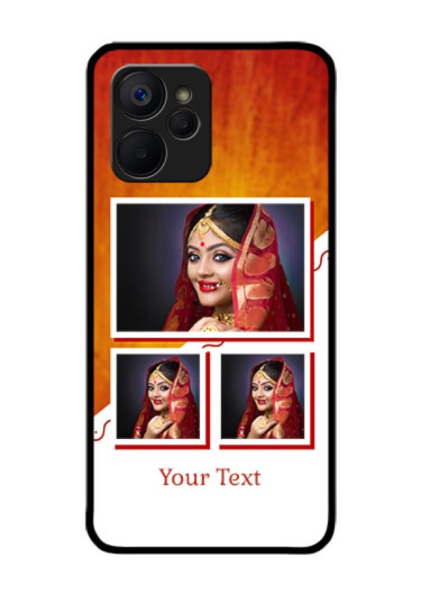 Realme 9i 5G Custom Glass Phone Case - Wedding Memories Design