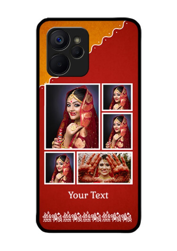 Realme 9i 5G Personalized Glass Phone Case - Wedding Pic Upload Design