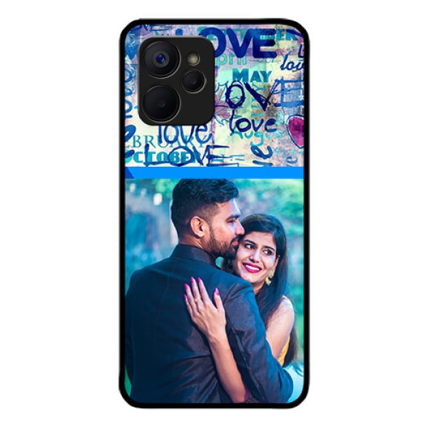Realme 9i 5G Custom Glass Mobile Case - Colorful Love Design