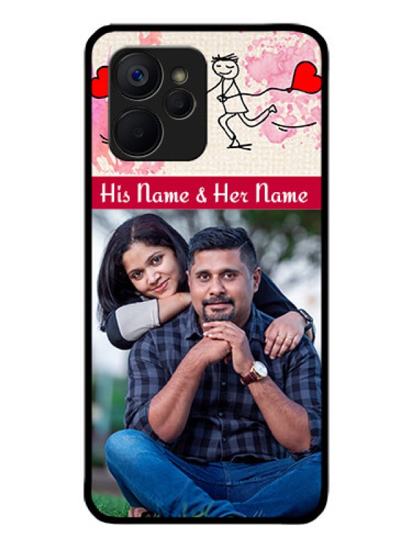 Custom Realme 9i 5G Photo Printing on Glass Case - You and Me Case Design