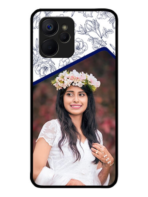 Custom Realme 9i 5G Personalized Glass Phone Case - Premium Floral Design