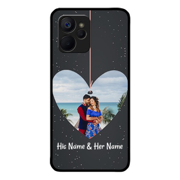Realme 9i 5G Custom Glass Phone Case - Hanging Heart Design