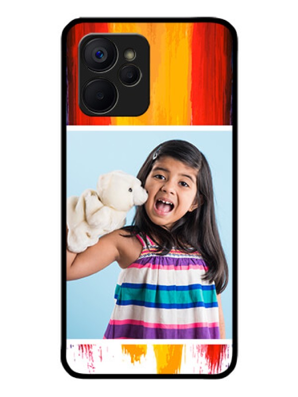 Custom Realme 9i 5G Personalized Glass Phone Case - Multi Color Design