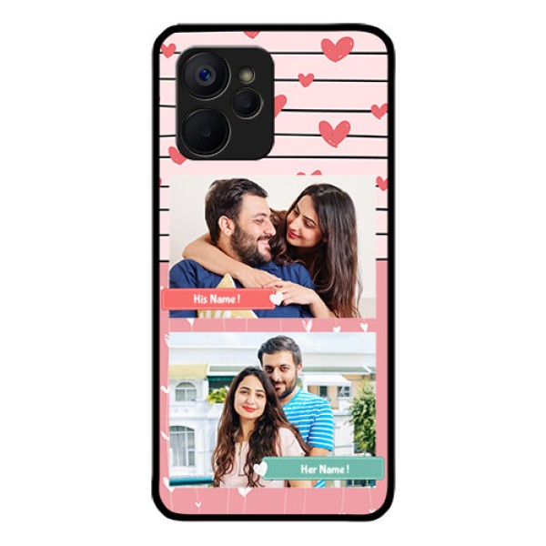 Realme 9i 5G Custom Glass Mobile Case - Photo with Heart Design