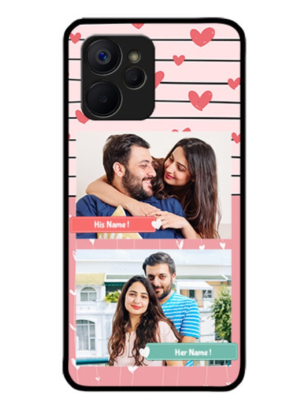 Custom Realme 9i 5G Custom Glass Mobile Case - Photo with Heart Design