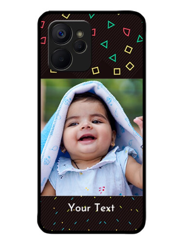 Custom Realme 9i 5G Custom Glass Phone Case - with confetti birthday design