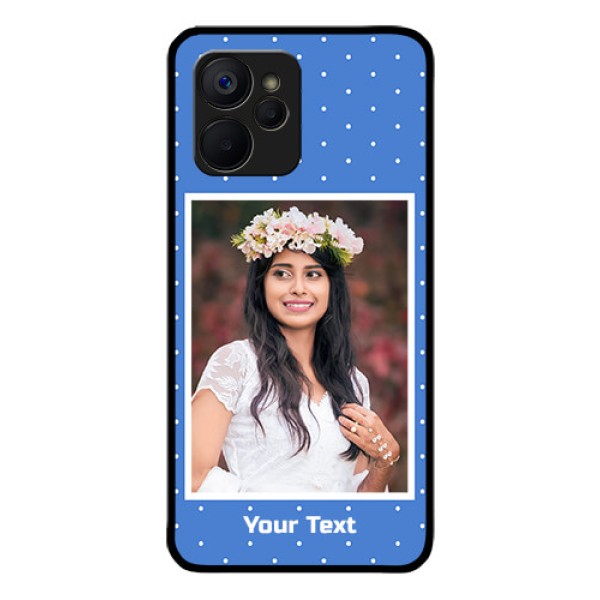 Realme 9i 5G Photo Printing on Glass Case - Polka dots design