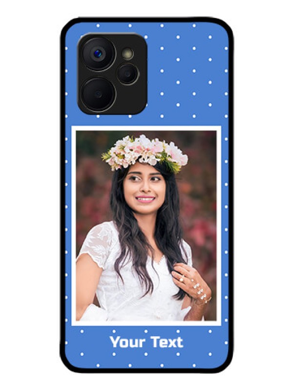 Custom Realme 9i 5G Photo Printing on Glass Case - Polka dots design