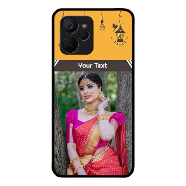 Realme 9i 5G Custom Glass Mobile Case - with Family Picture and Icons